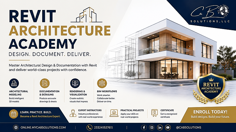🏛️ Professional Revit Architecture Academy — Design. Model. Detail. Document. Deliver.