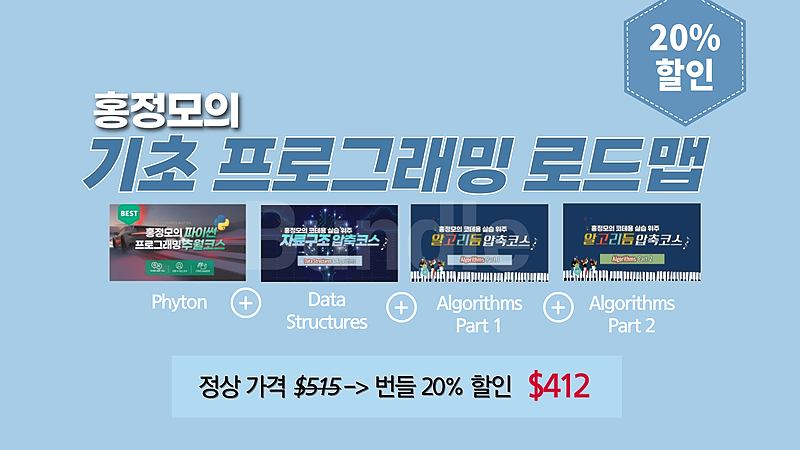 홍정모의 기초 프로그래밍 로드맵