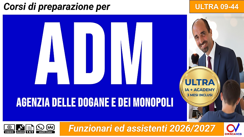 Agenzia delle dogane e dei monopoli - Funzionari ed assistenti 2026/2027