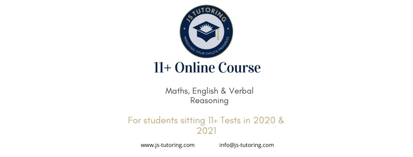 AUGUST 2020 11+ ONLINE COURSE