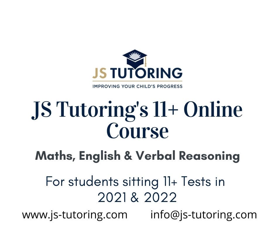 Sample Week 1 - JS TUTORING'S 11+ ONLINE COURSE