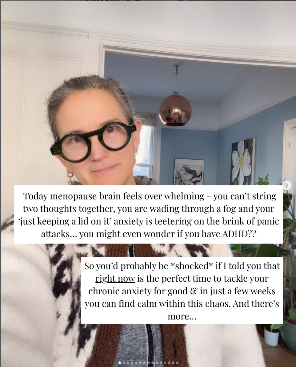 Anxiety peri-menopause relief transformation hypnotherapy