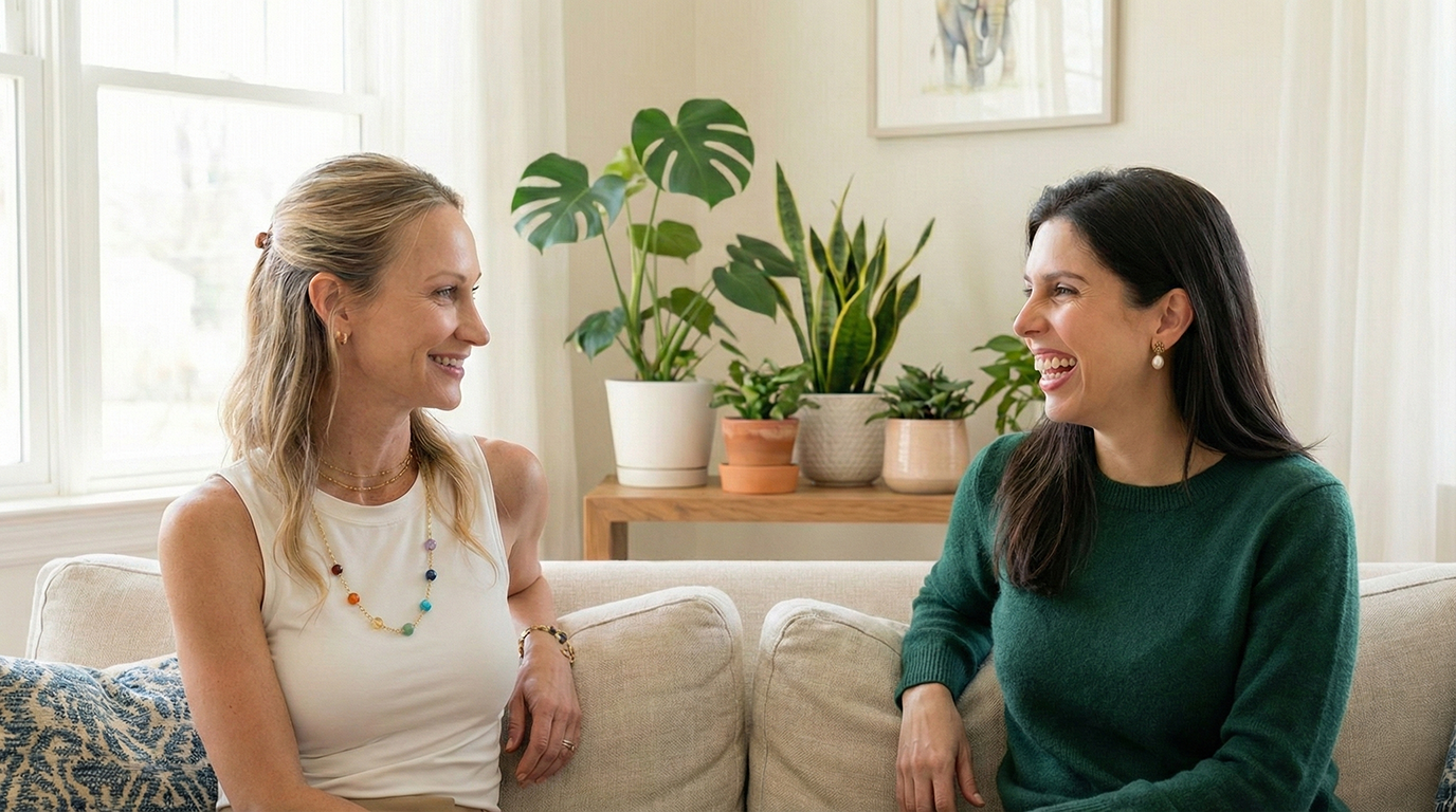 Sarah and Armenia — yoga preview hosts