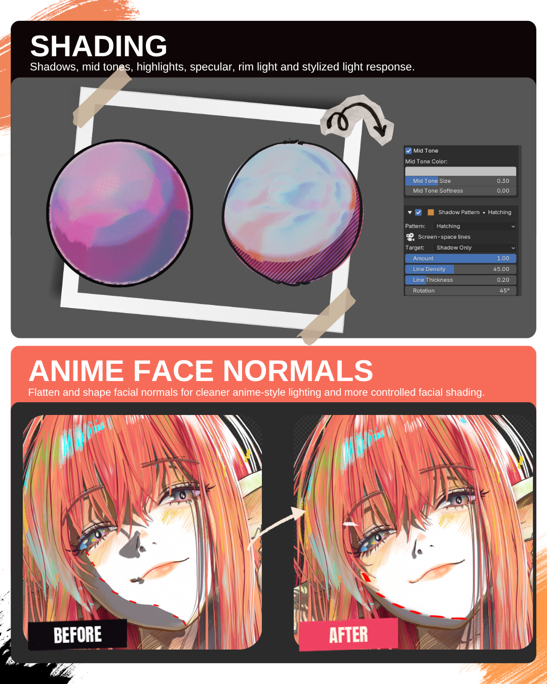 MANI NPR shading and anime face normals