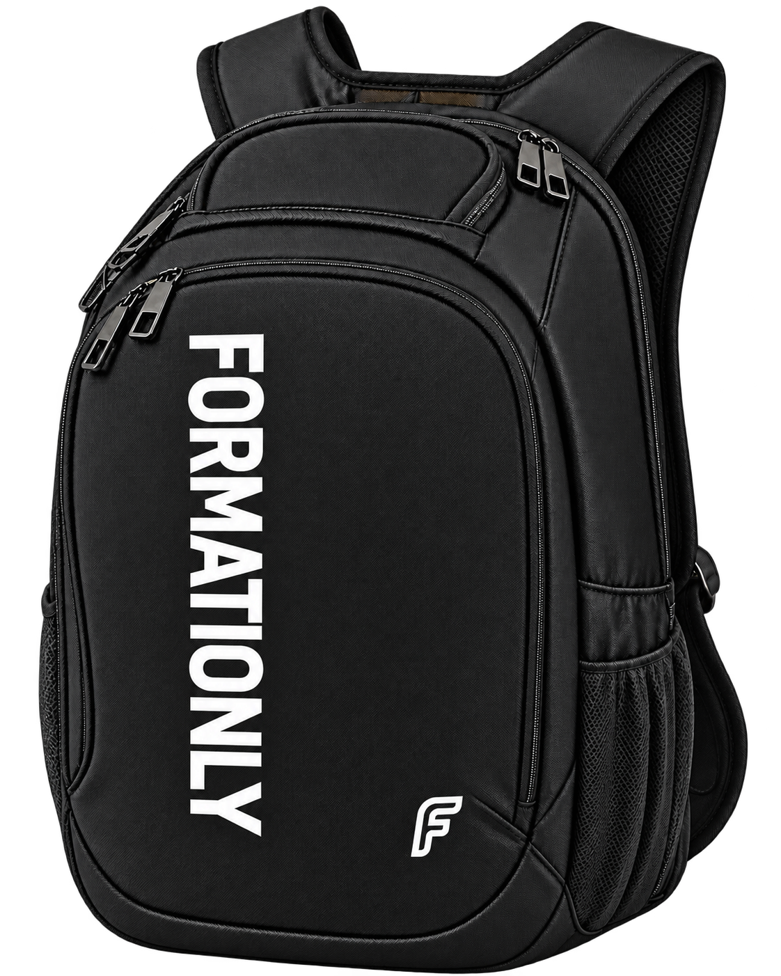 Premium Black Formationly Vertical Logo Backpack