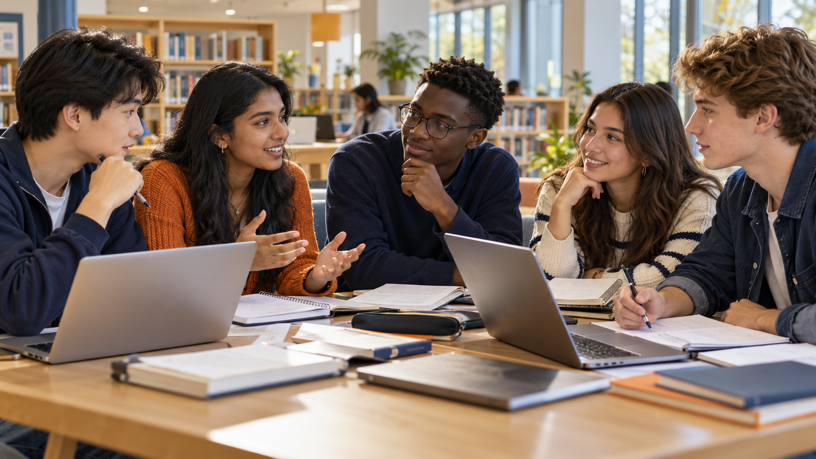 International students developing their admissions narratives