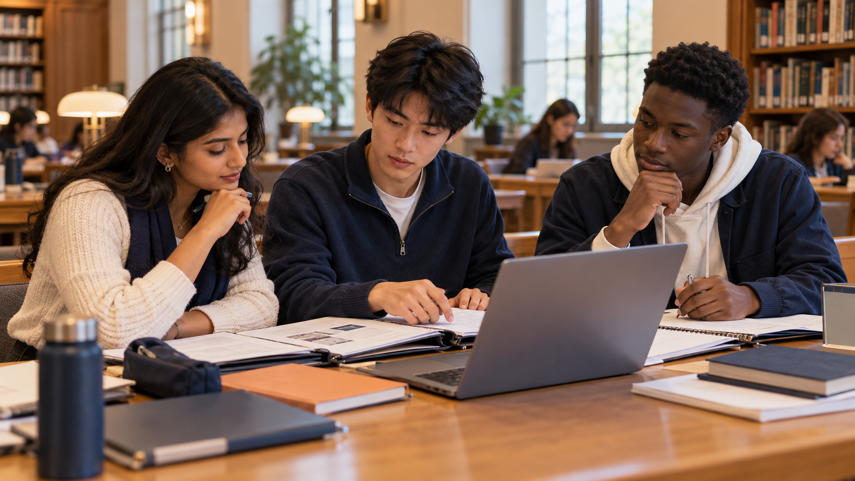 International students reviewing readiness portfolios and transition plans