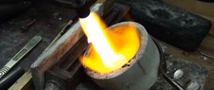 Melting clean off-cuts for recycling