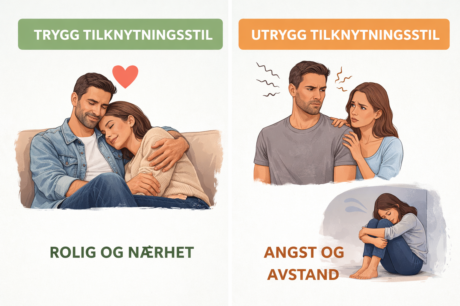 Trygg tilknytning vs utrygg tilknytning: den viktigste forskjellen forklart