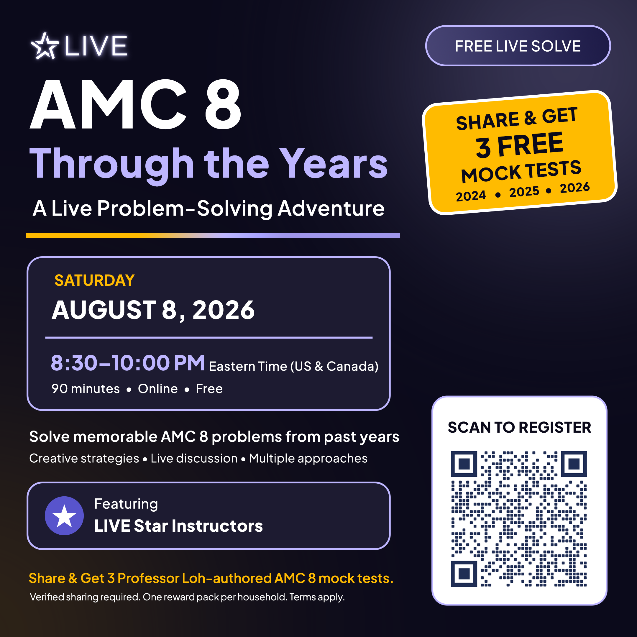 AMC 8 Through the Years event poster