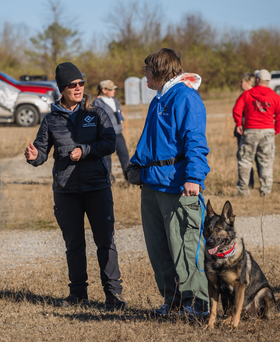 K9 SAR training with handler and dog