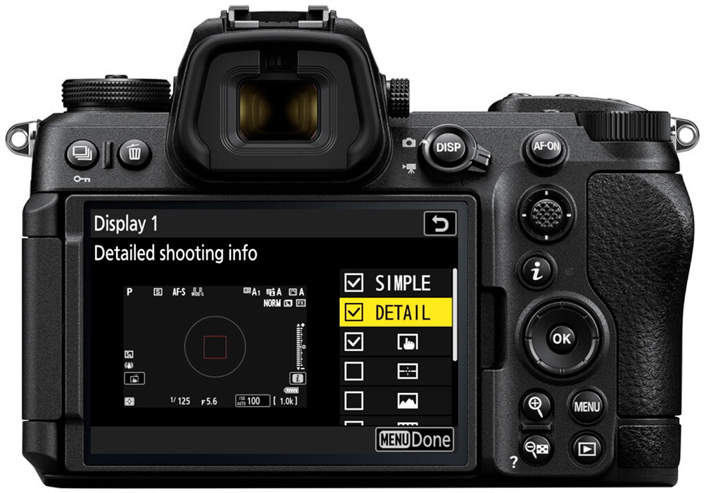 z6iii custom display
