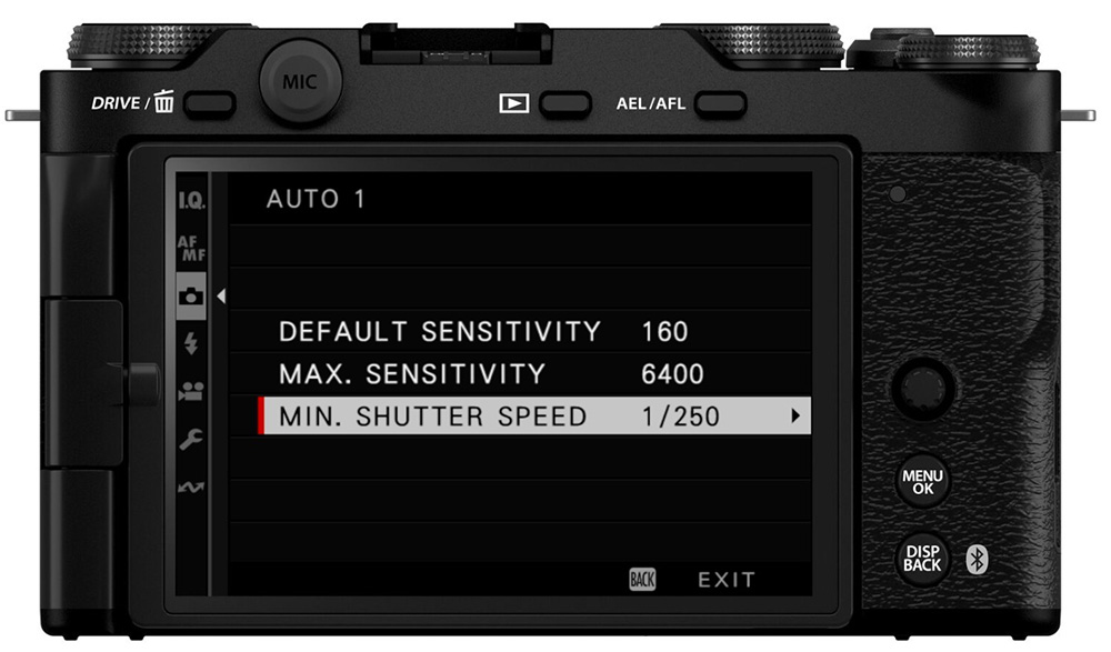x-m5 menu setup