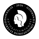 Danish Bar and Law Society approval stamp