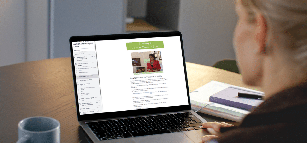 Woman taking Online Health Class