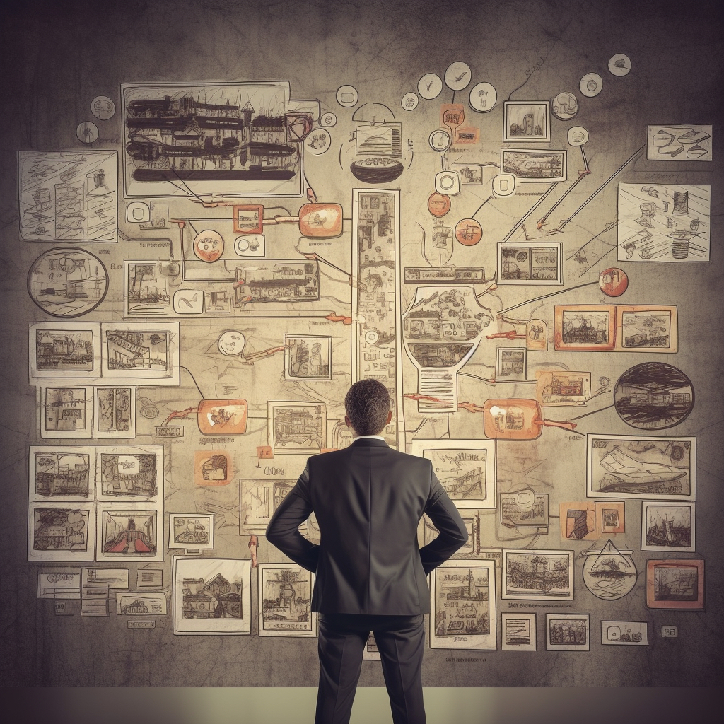 realistic image of young entrepreneurs discussing a business plan in an innovation lab