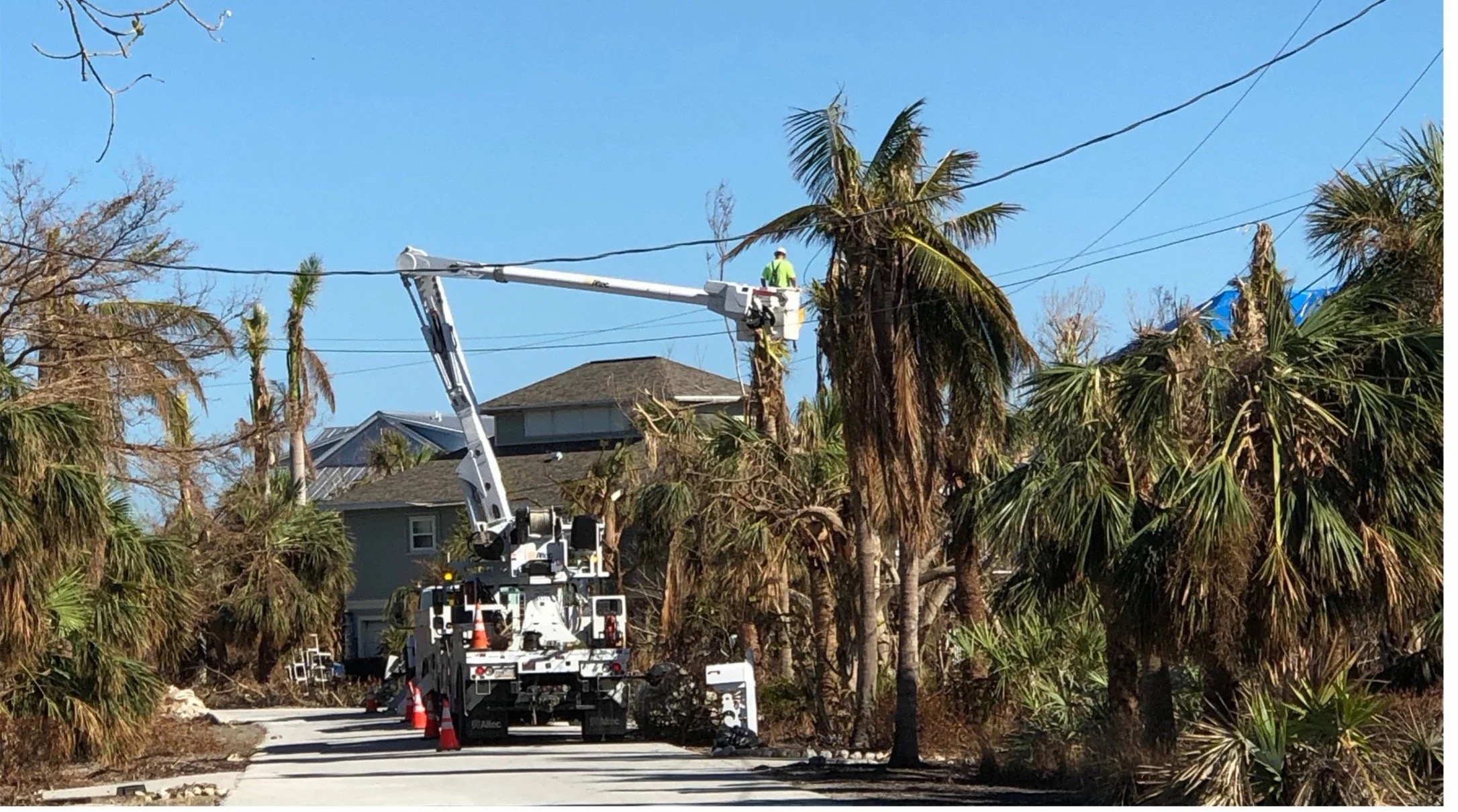 Energizing power lines from a bucket truck