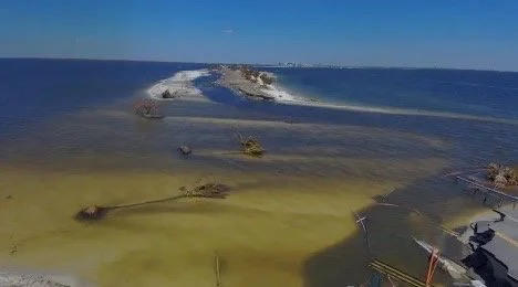Sanibel Causeway wash out after Hurricane Ian