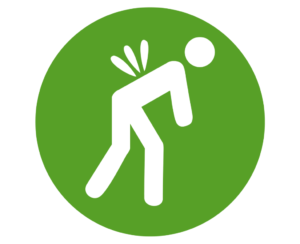 Σκίτσο που παρουσιάζει ένα άτομο με πόνο στην μέση