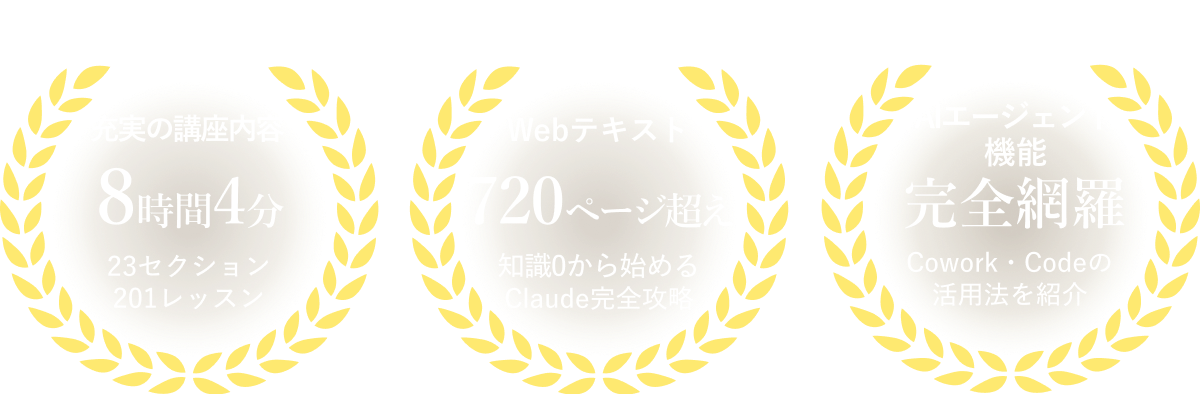 講座の強み・実績バッジ