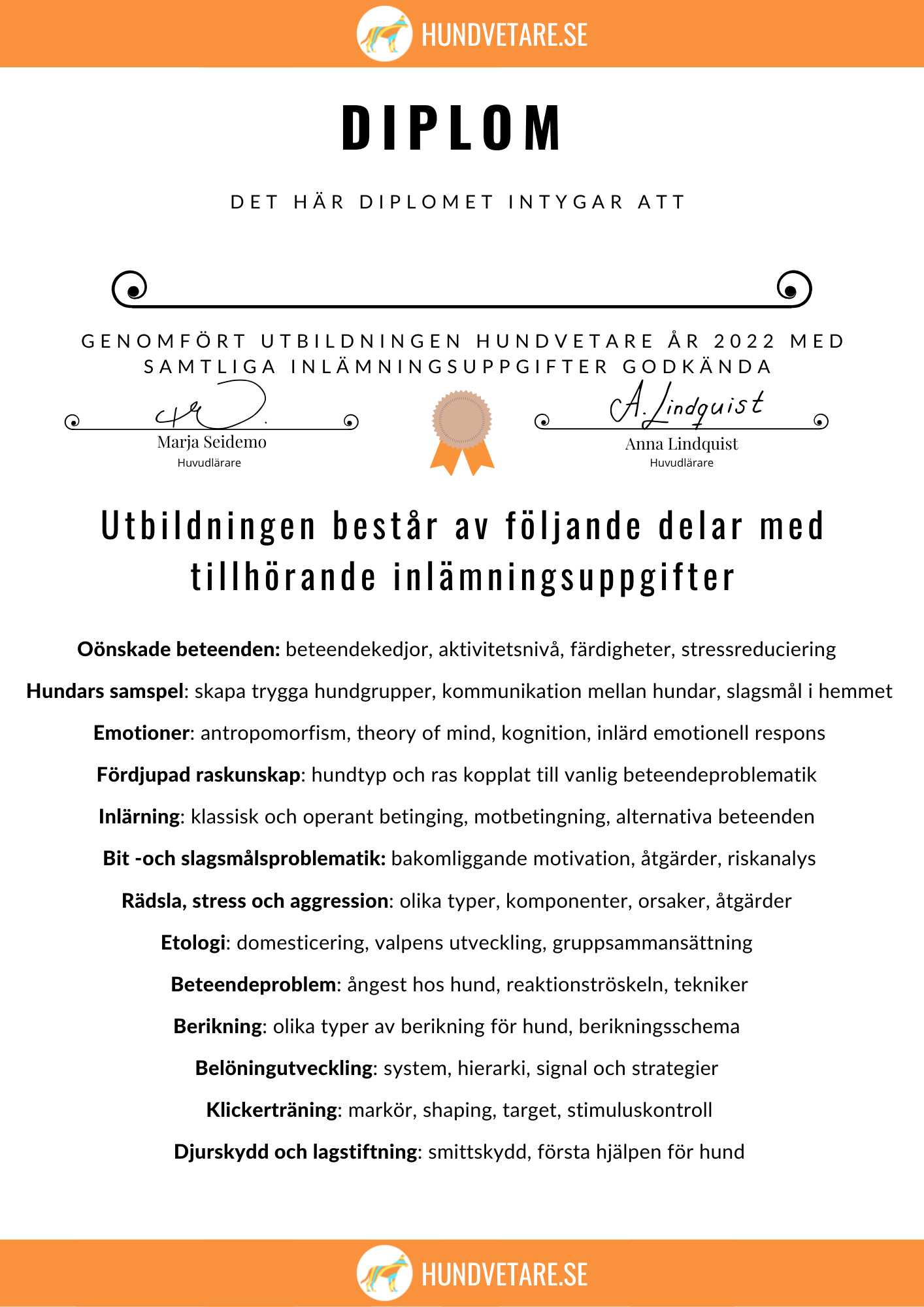 Diplom Hundvetare