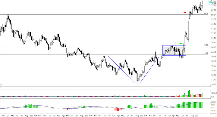 Position trading chart showing Dark Pool accumulation, low-risk entry, and high-profit exit setup.