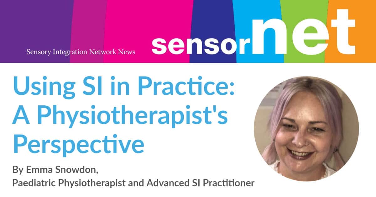 picture of Emma Snowden. Title reads Using SI in Physiotherapy Practice 