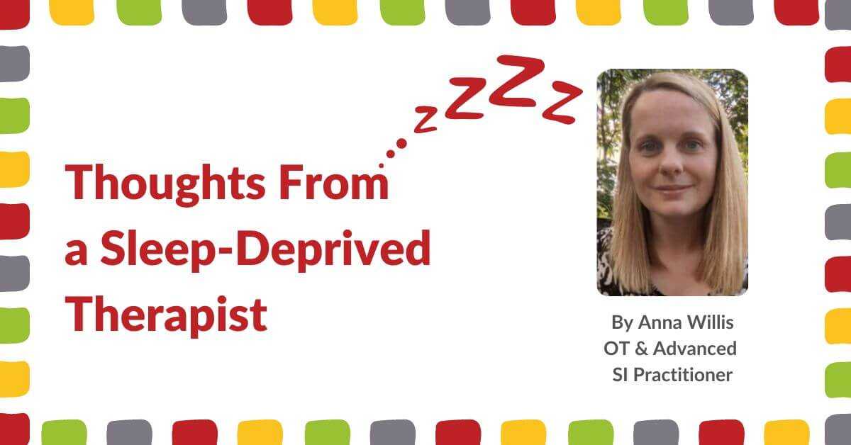 Therapist. Title reads Thoughts from a Sleep Deprived Therapist