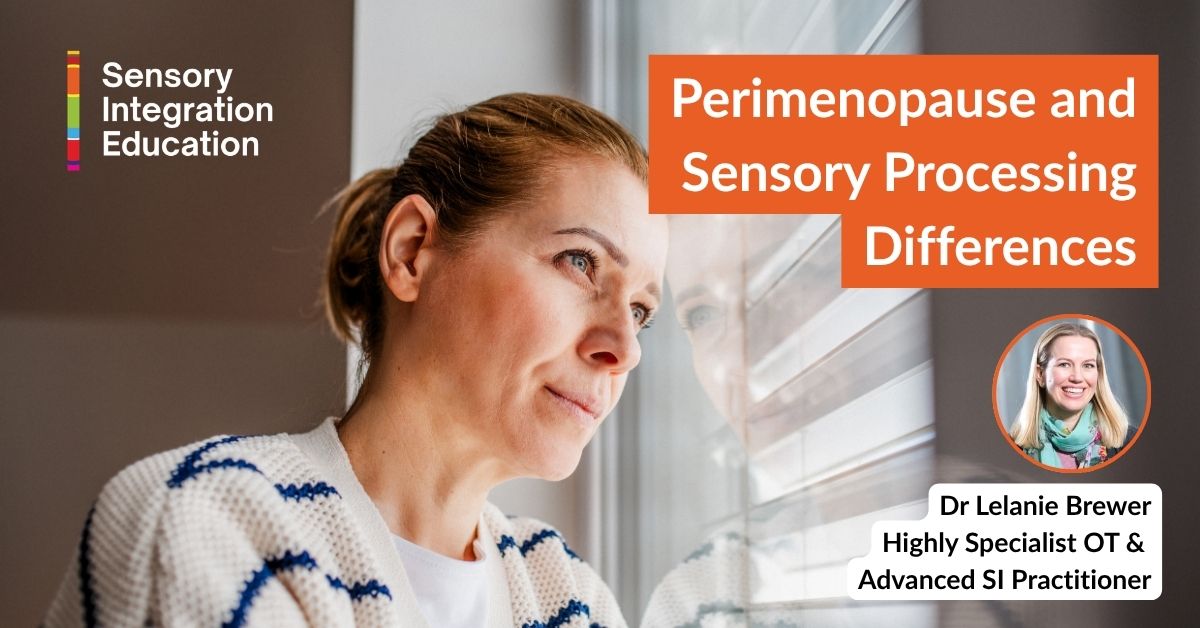 A woman wearing headphones is seated at a desk. She makes notes on a form whilst watching a laptop.