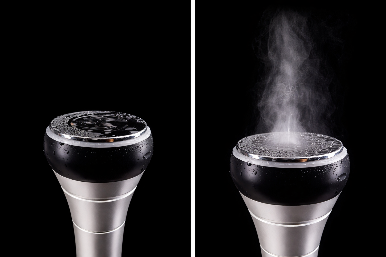 Ultrasonic cavitation water test demonstrating professional machine frequency and transducer power