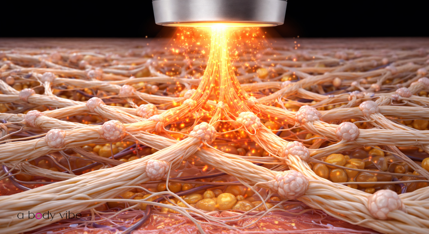 How RF energy stimulates collagen production inside the tissue.