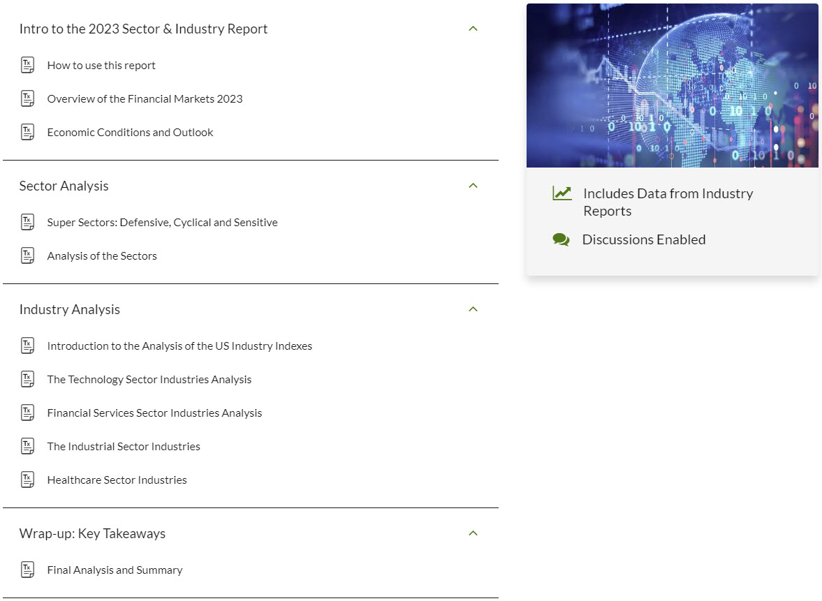TechniTrader 2023 Sector & Industry Report Outline