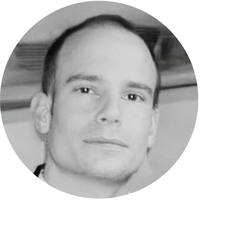 schwarz weiß Bild von Prof. Dr. Thomas Schnell mit neutralem Blick und kurzen dunklen Haaren