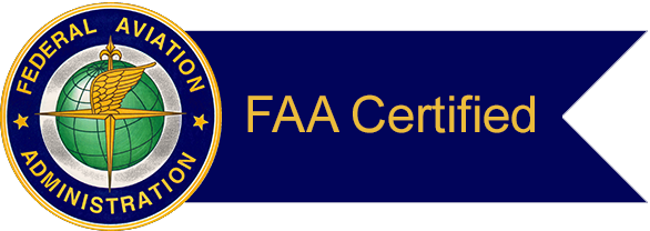 FAA Certified seal of approval for aircraft type certificates, amended type certificates, supplemental type certificates, TSO, and STC
