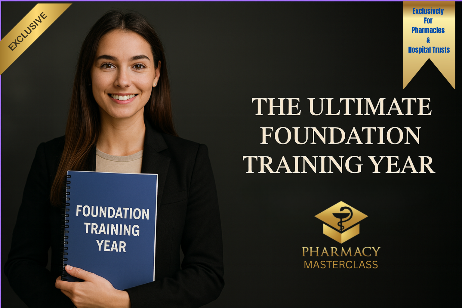 Foundation Year trainee holding handbook