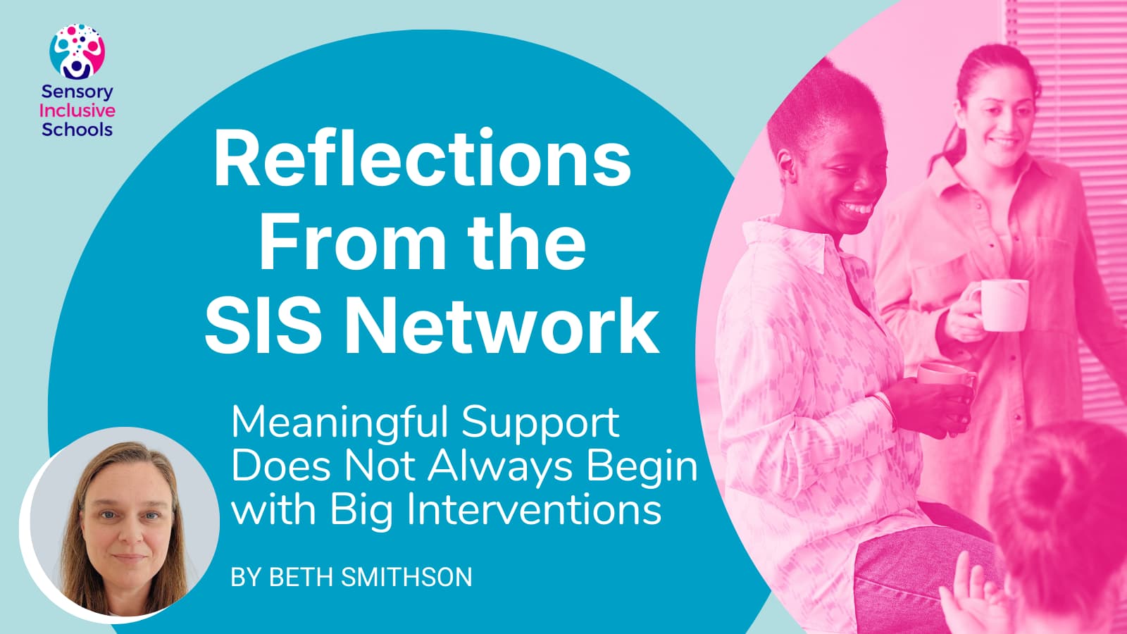 Colleagues chatting over coffee.