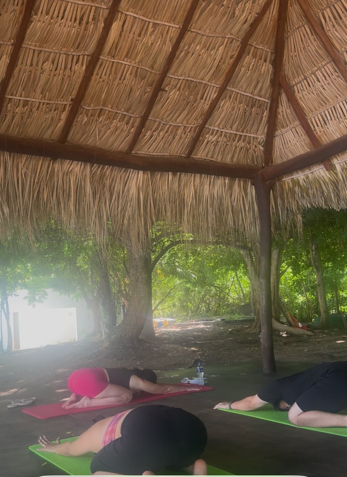 Teaching Yoga Under Palapa
