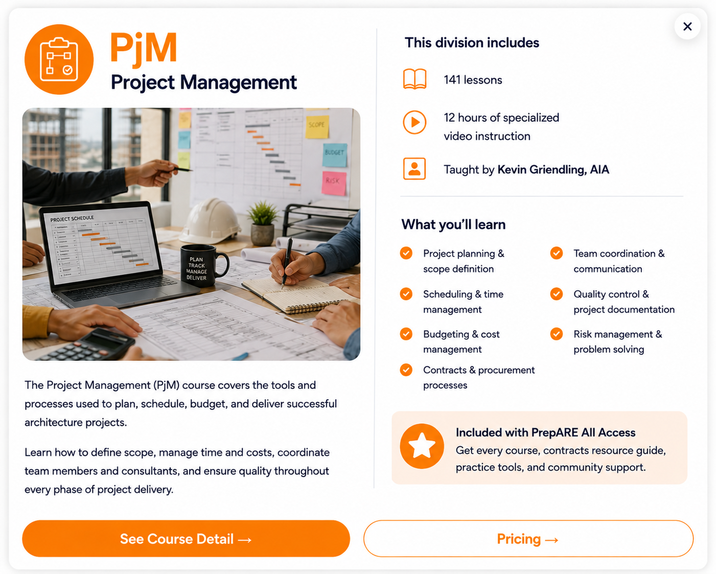 Project Management course details