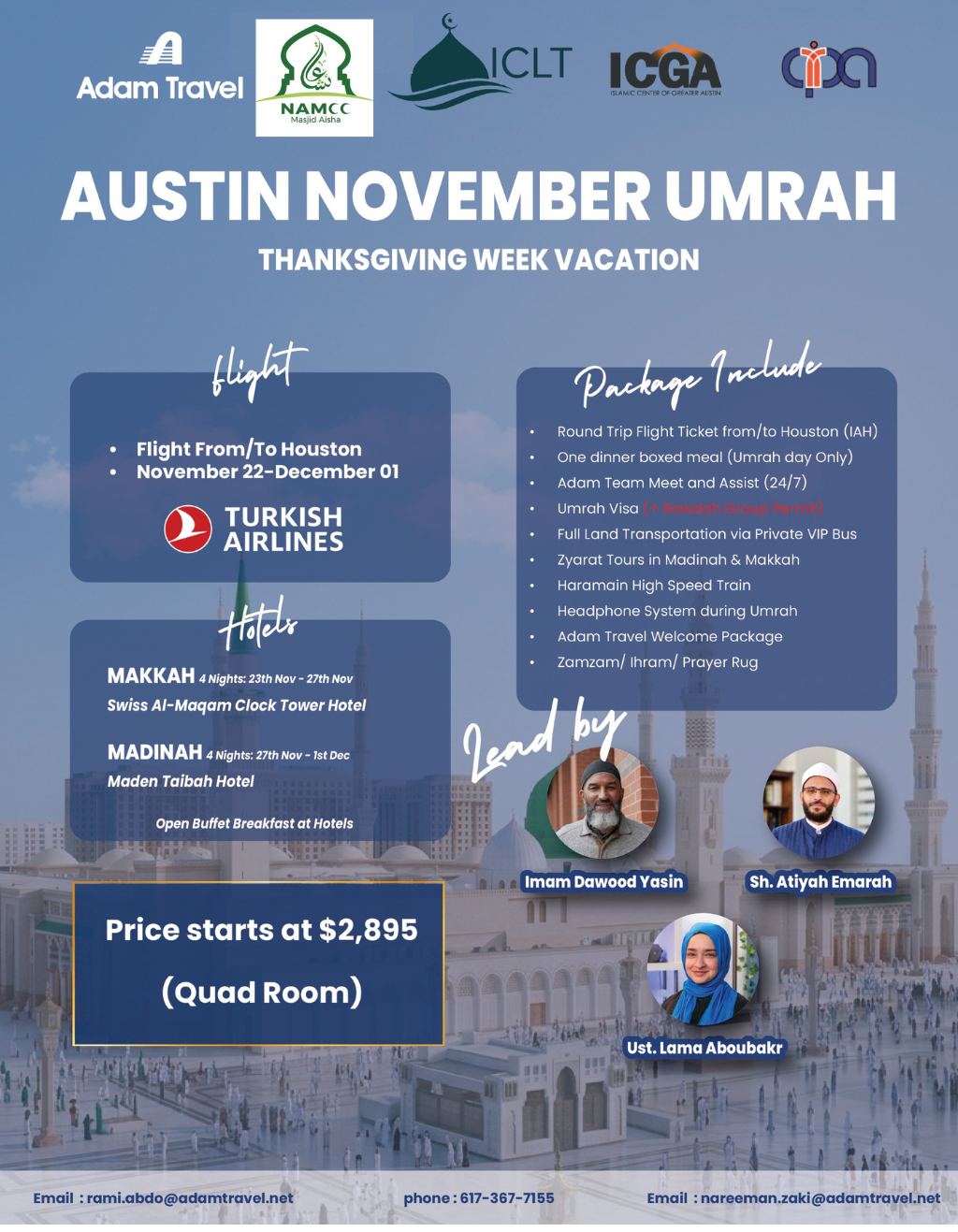 Austin November Umrah Thanksgiving Week program flyer