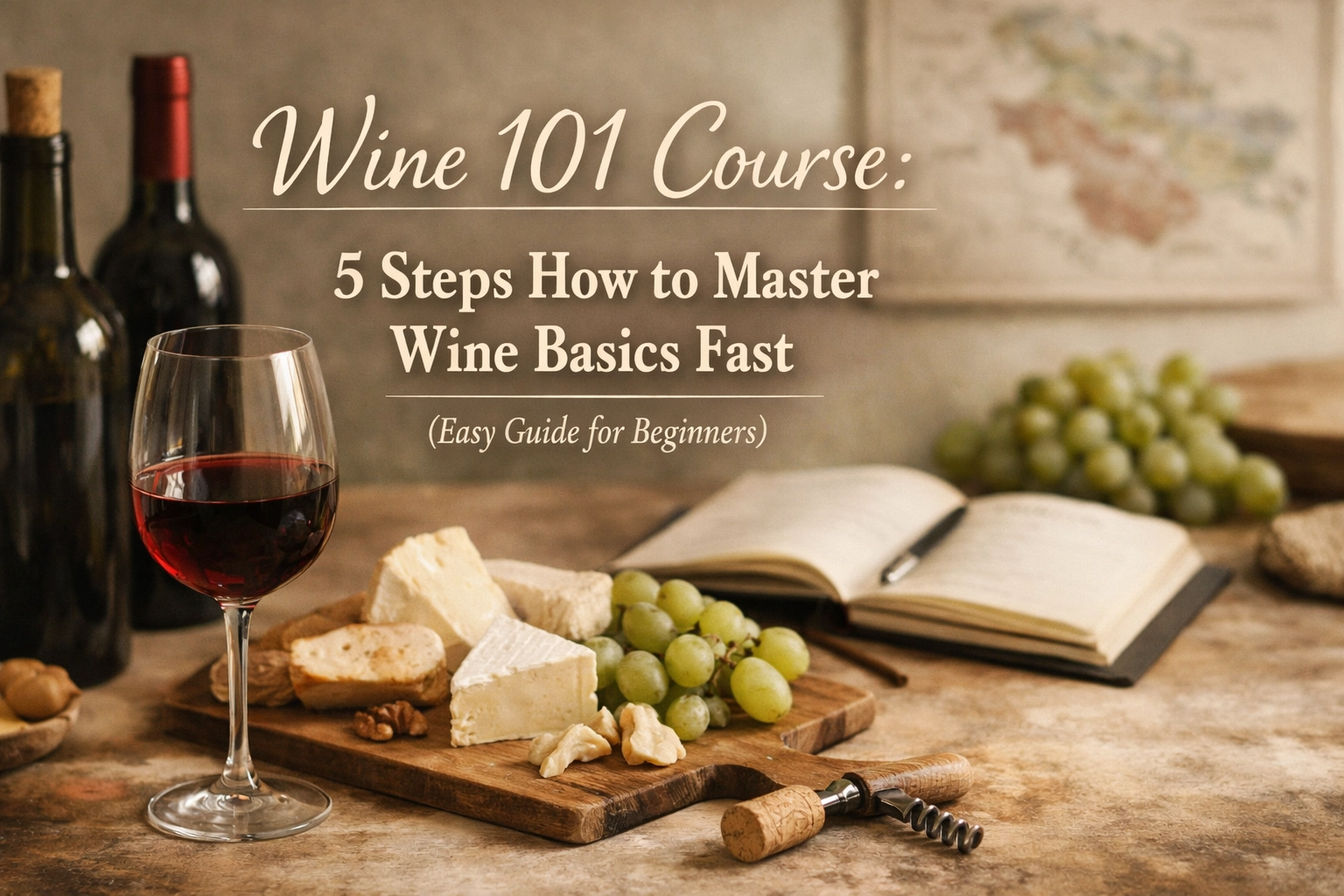 [HERO] Wine 101 Course: 5 Steps How to Master Wine Basics Fast (Easy Guide for Beginners)