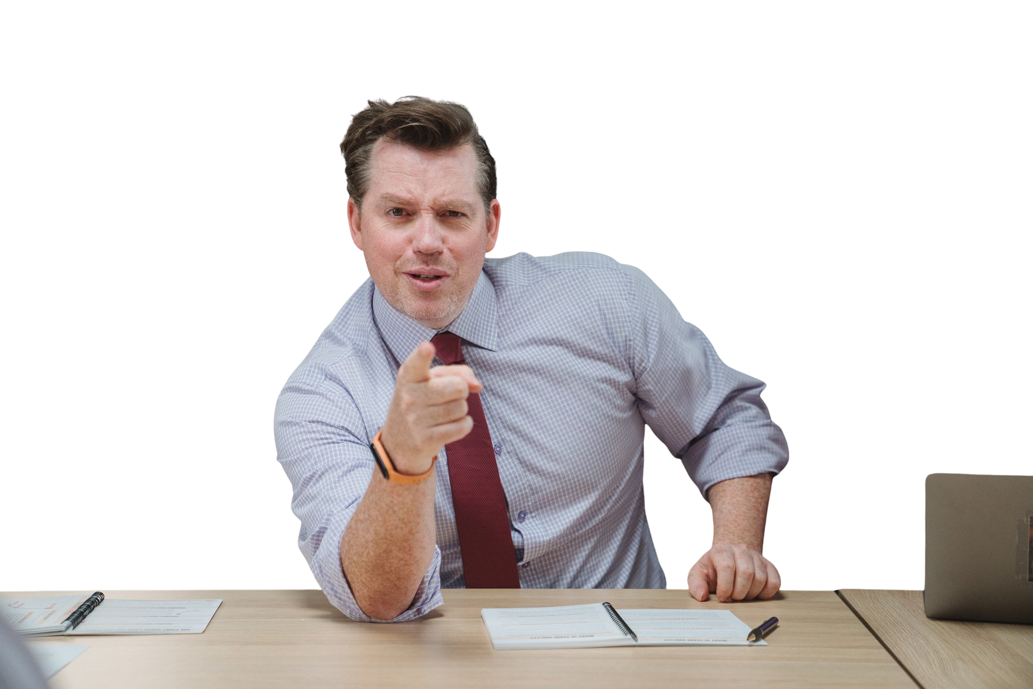 Presenter pointing — cutout